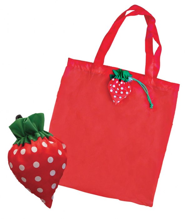 FOLDABLE SHOPPING BAG STRAWBERRY