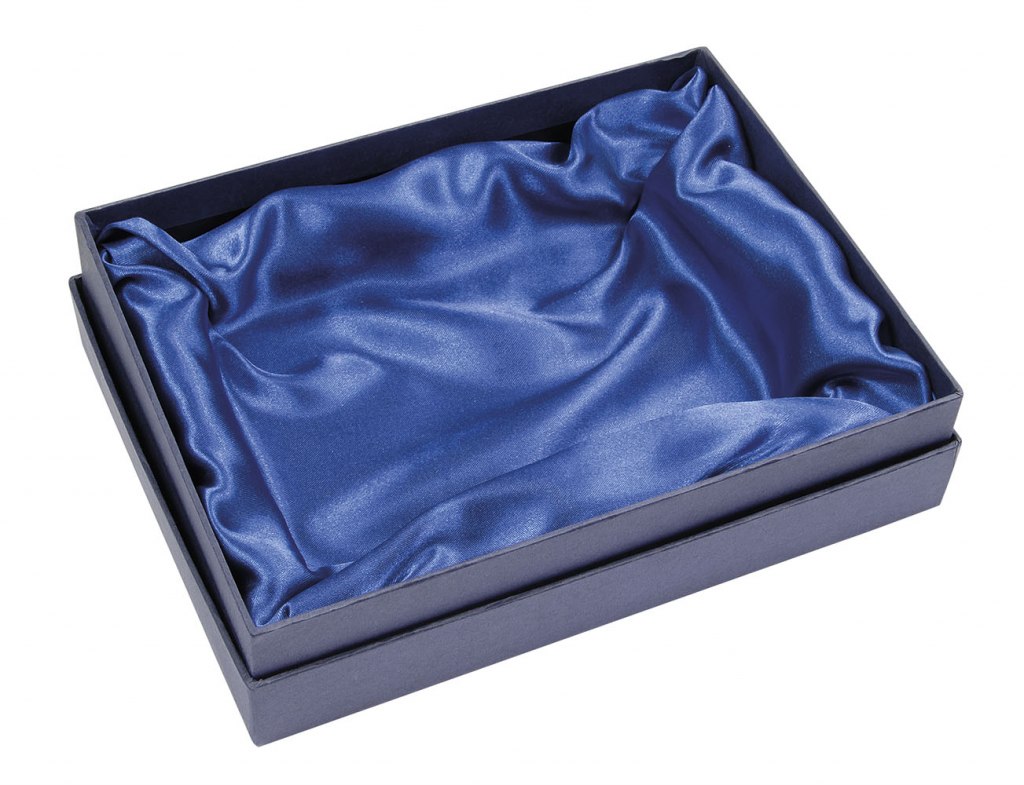 BOX BOTTOM AND TOP BLUE SATIN