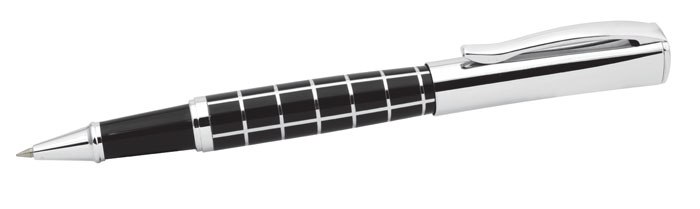 ROLLERBALL PEN SQUARES BLACK