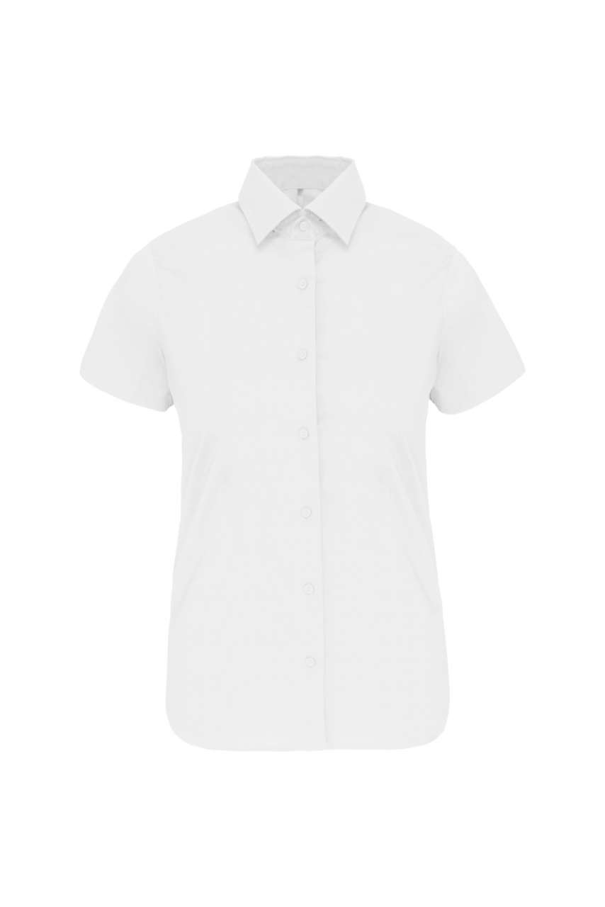 LADIES' SHORT-SLEEVED COTTON/ELASTANE SHIRT