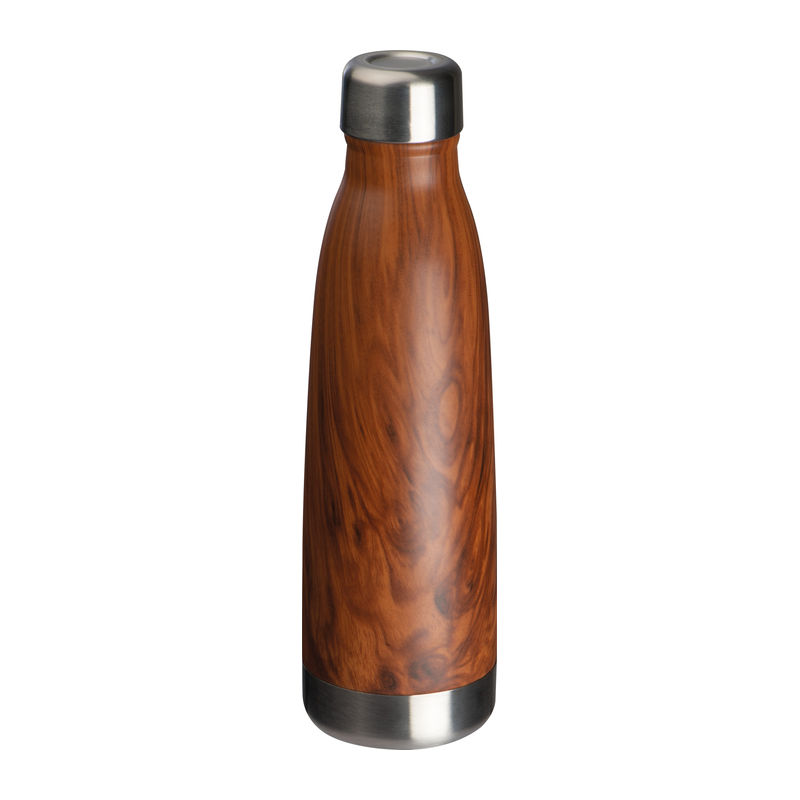 Stainless steel bottle with wooden look Tampa