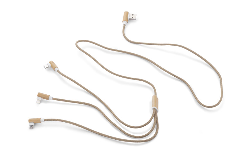 3 in 1 USB cable FLAX