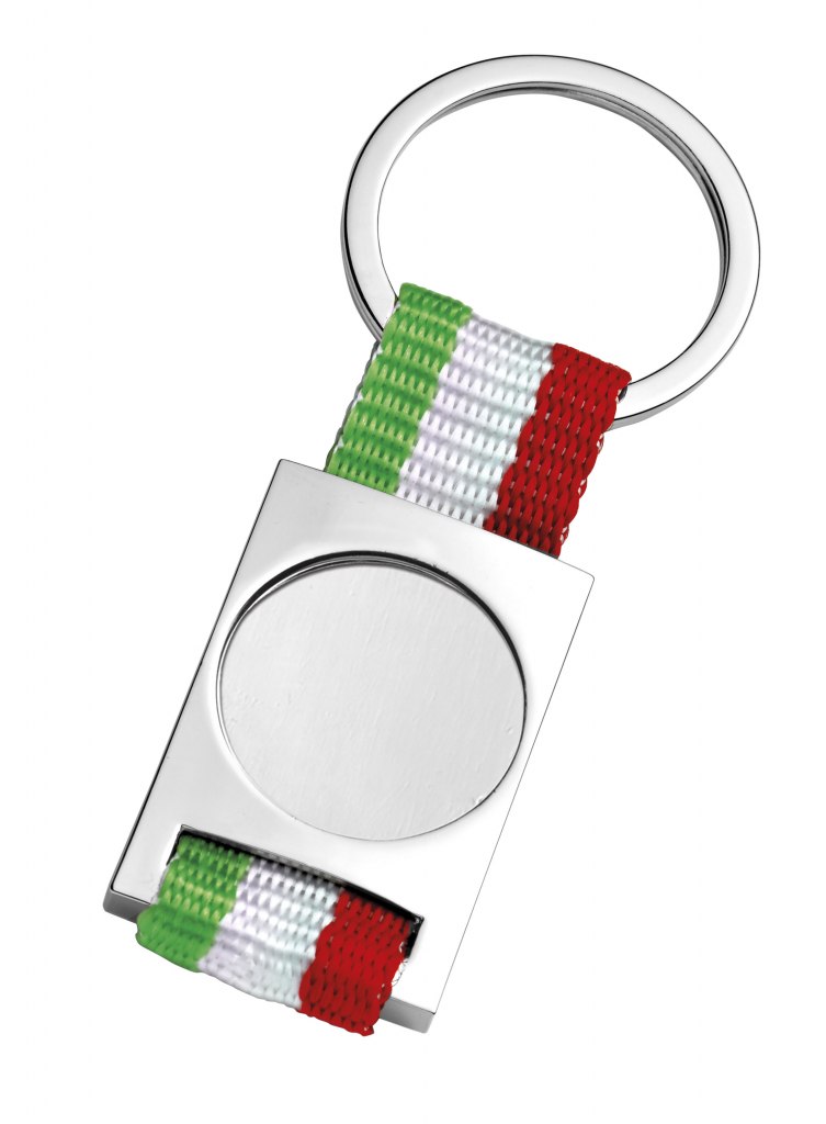 KEY CHAIN ITALIAN FLAG - HOLLOW 25mm