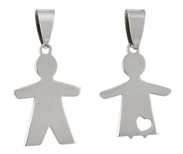 PENDANT STEEL HE & SHE