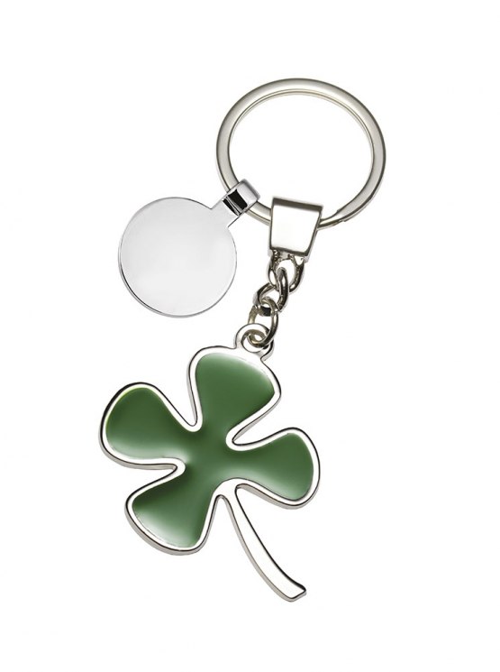 KEYCHAIN FOUR-LEAF CLOVER GREEN