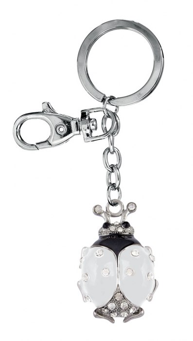 KEY CHAIN LADYBIRD WHITE- NO BOX