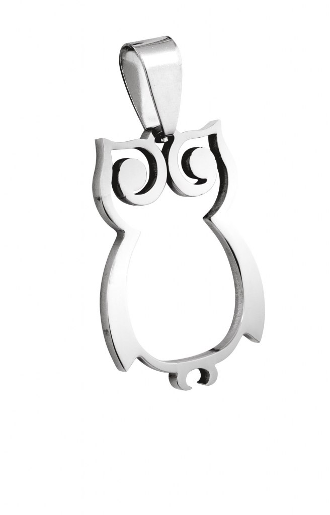 PENDANT OWL - STEEL