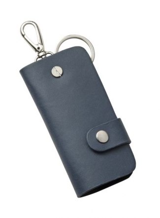 KEYCHAIN  BLUE LEATHER