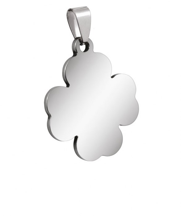 PENDANT FLOWER SMALL STEEL 22x26mm