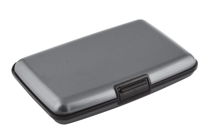 BUSINESS CARD HOLDER ALUMINIUM DARK GREY