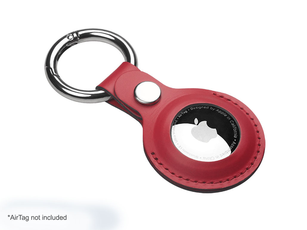 Keyring with holder for AirTag