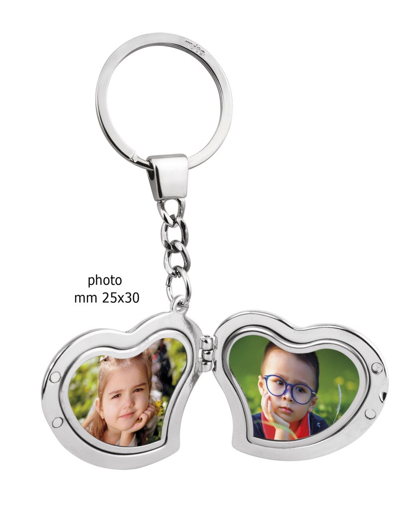 KEY CHAIN DOUBLE PHOTOFRAME HEART