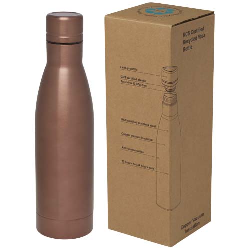 Vasa 500 ml RCS certified recycled stainless steel copper vacuum insulated bottle