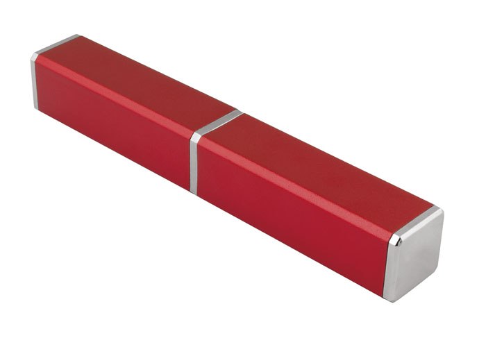 ALUMINIUM BOX  SQUARED RED - NO PEN