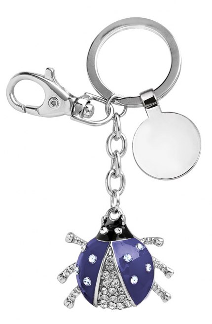 KEY CHAIN LADYBIRD BLUE/BLACK - NO BOX