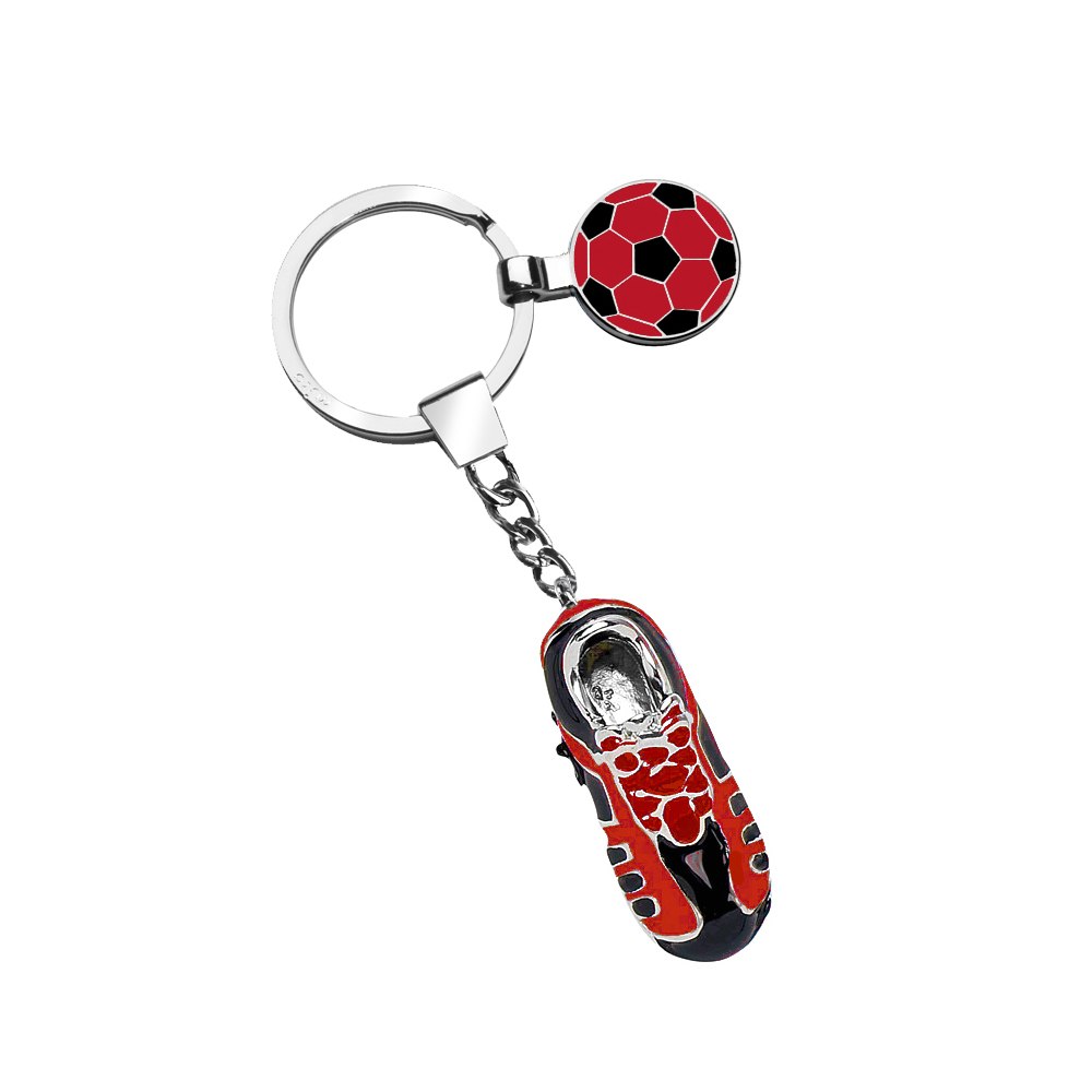 KEY CHAIN FOOTBALL SHOE RED/BLACK - NO B