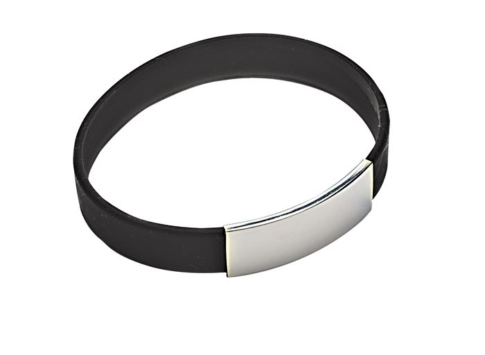 BRACELET FOR MAN BLACK SILICONE