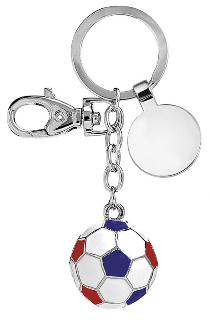 KEY CHAIN FOOTBALL BALL blue/white/red