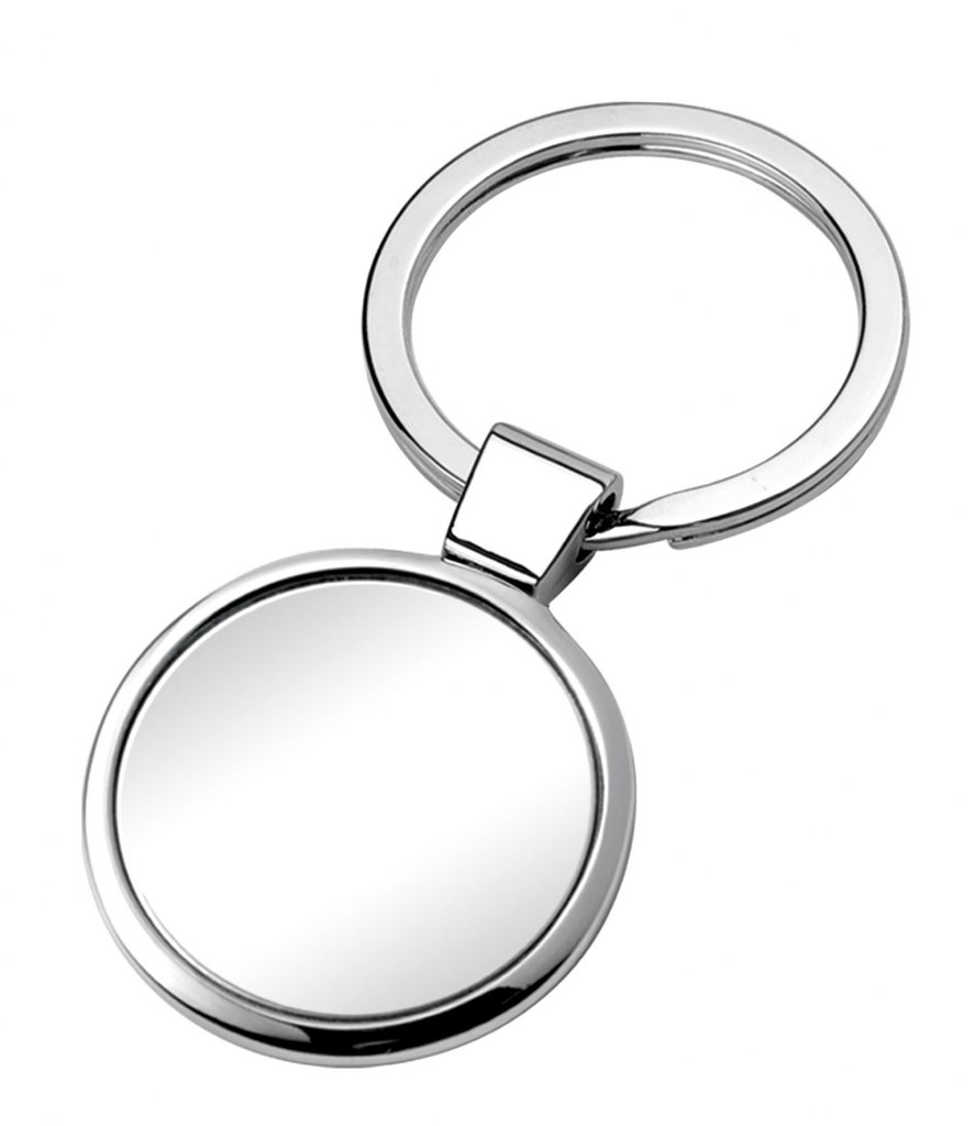 KEYCHAIN ROUND CHROME d=30 mm