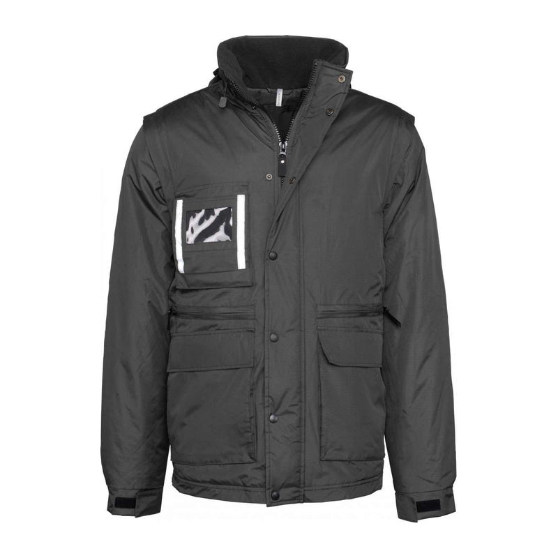 DETACHABLE-SLEEVED WORKWEAR PARKA