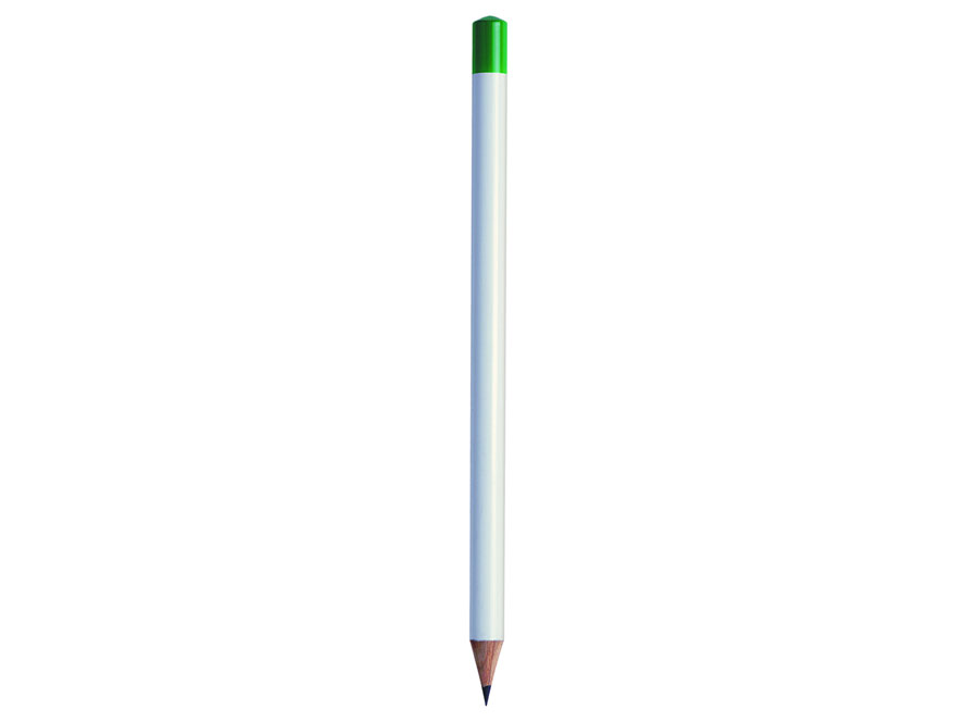 BIG PENCIL WHITE /CAP GREEN - MIN. 50PCS