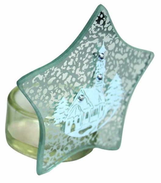 TEA-LIGHT HOLDER GLASS STAR