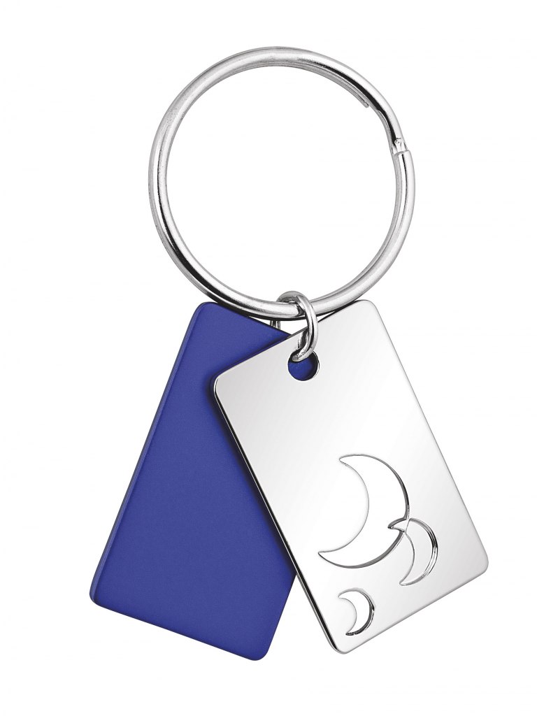 KEYCHAIN TWO PLATES MOON