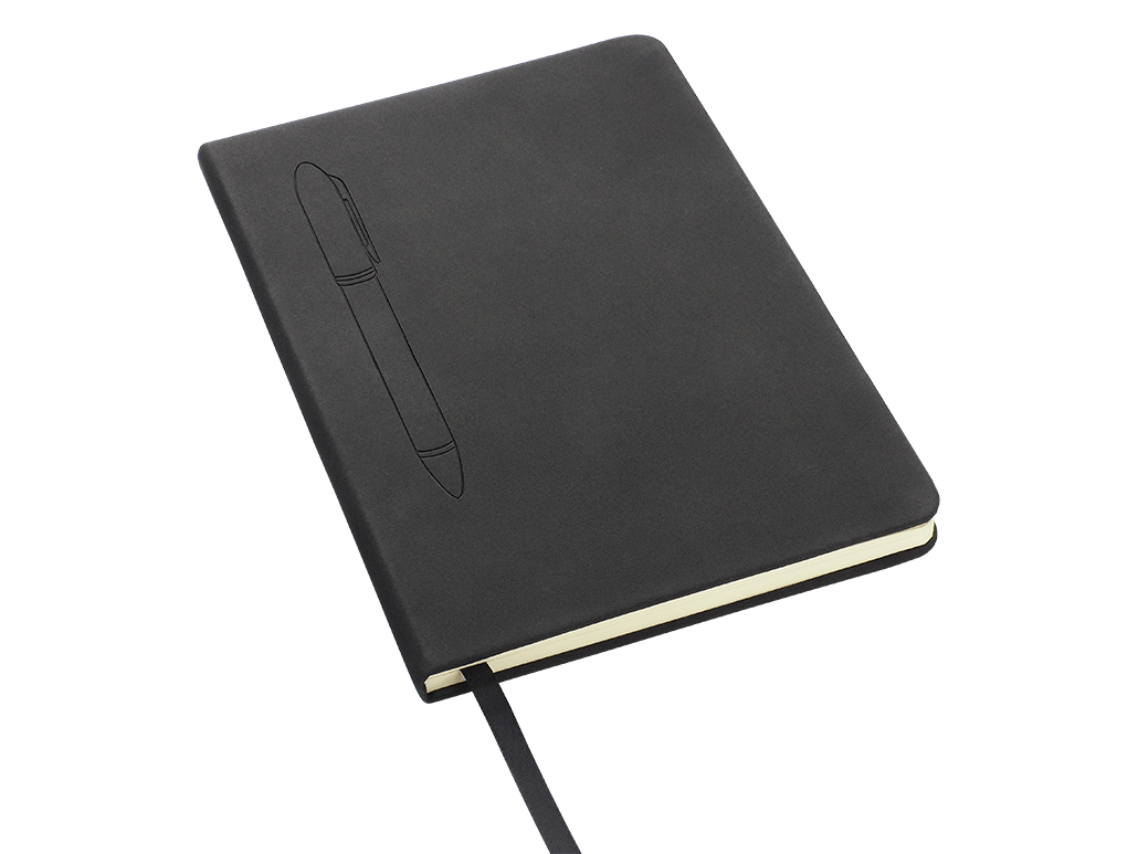 Magnetic notebook with a pen