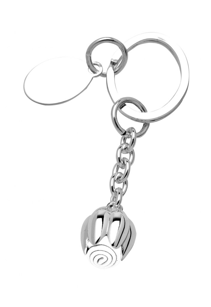 KEYRING  - WHITE TULIP