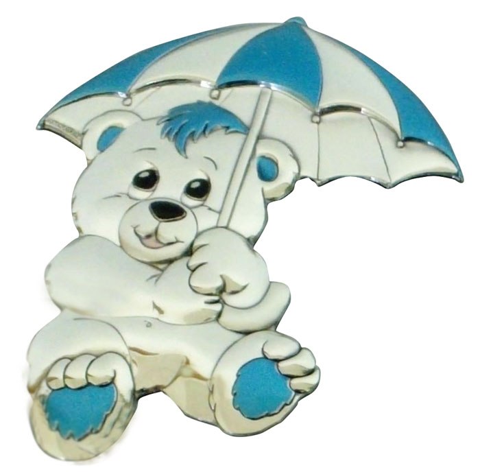 BLAZON BEAR LIGHT BLUE UMBRELLA