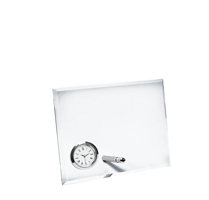 GLASS CLOCK HORIZONTAL 170x130x10mm