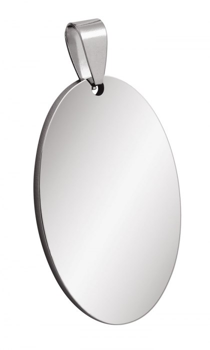 PENDANT STEEL OVAL 23x36mm