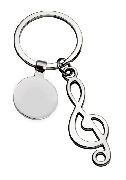 KEY CHAIN TREBLE CLEF WITH TOKEN