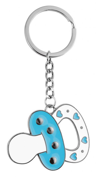 KEY CHAIN PACIFIER SKY-BLUE - NO BOX