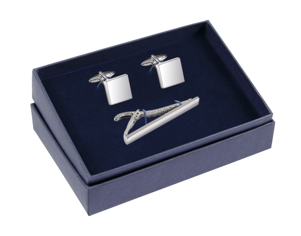 BOX 88X58X44 MM -CUFFLINKS AND TIE CLIP