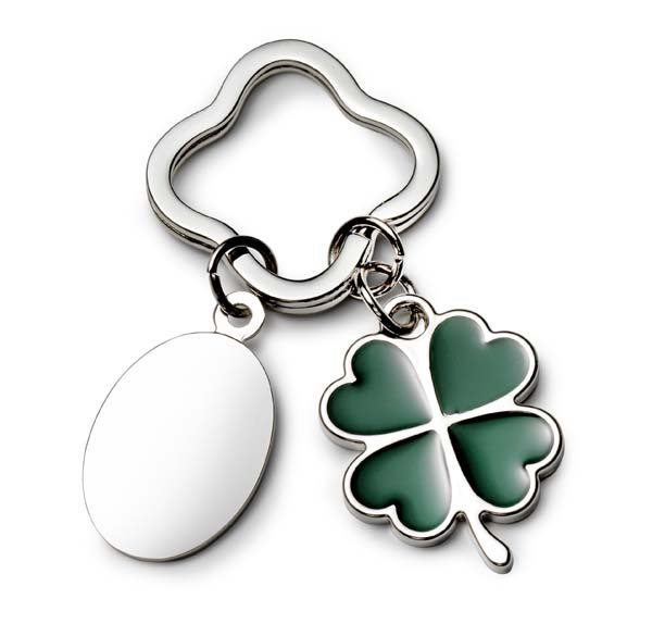 KEY CHAIN FOUR-LEAF CLOVER - NO BOX