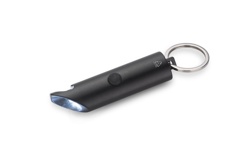 Flashlight with key ring and opener LATARO