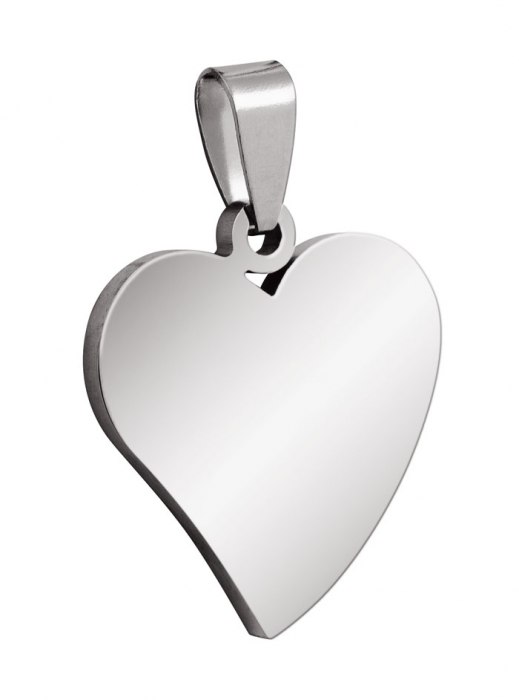 PENDANT STEEL HEART 24x26mm