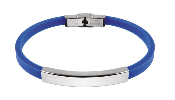 STEEL BRACELET AND BLUE EVA 0.50CM