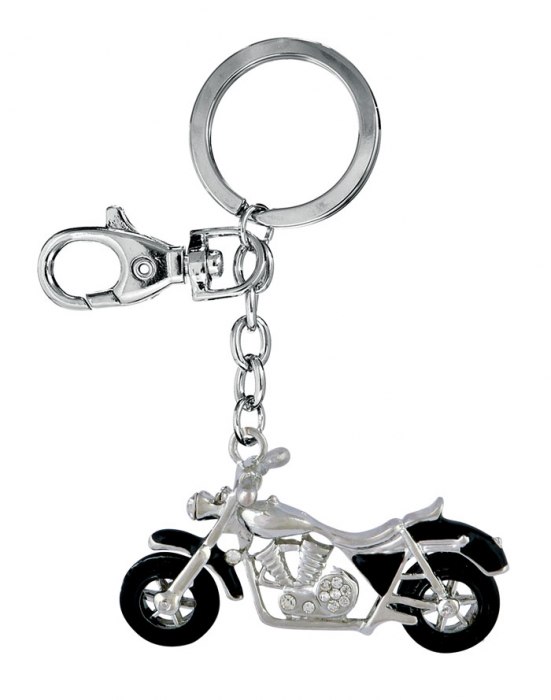 KEY CHAIN BLACK MOTORBIKE - NO BOX